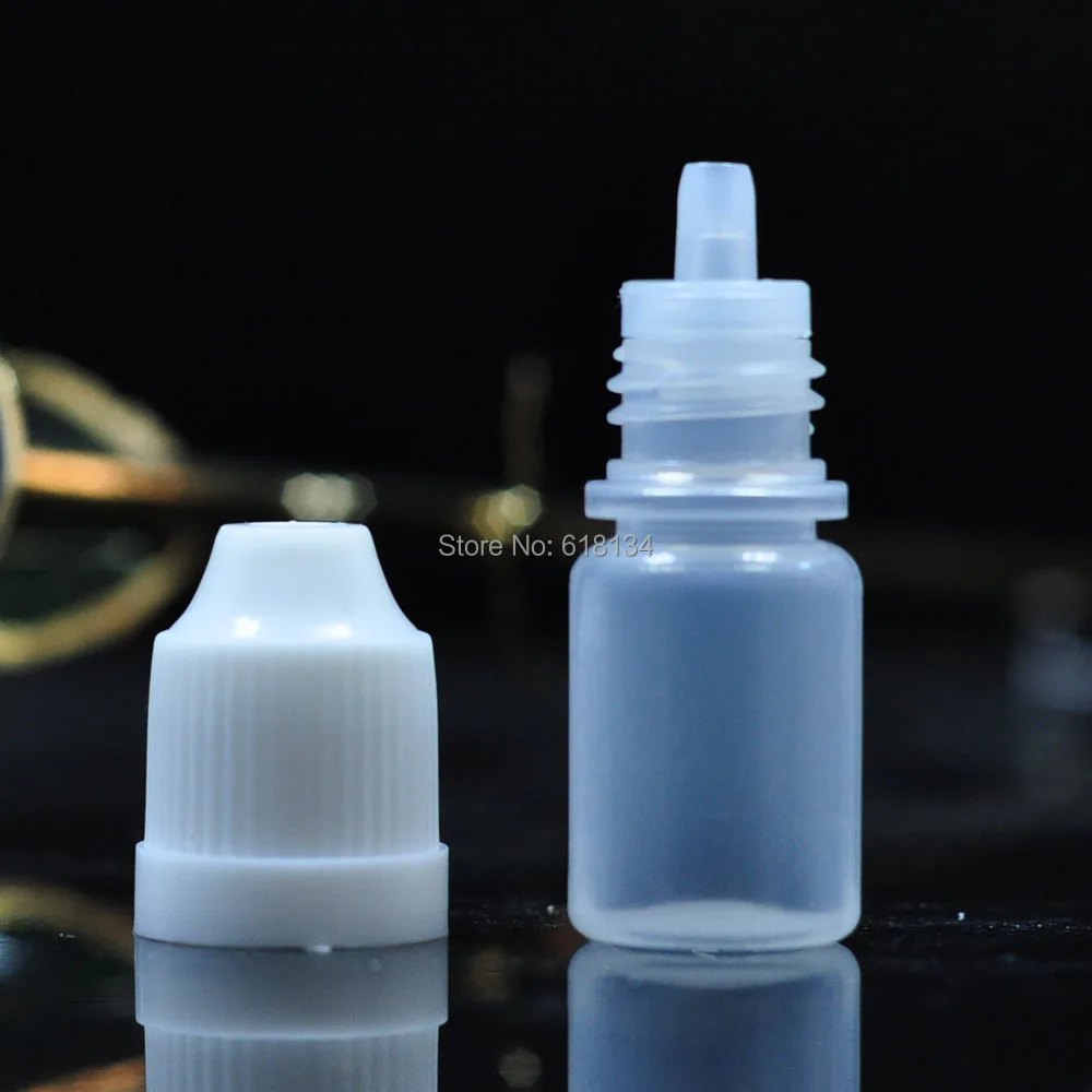 

Wholesale -5ml PE childproof cap bottle with 10000pcs dropper bottle plastic bottle