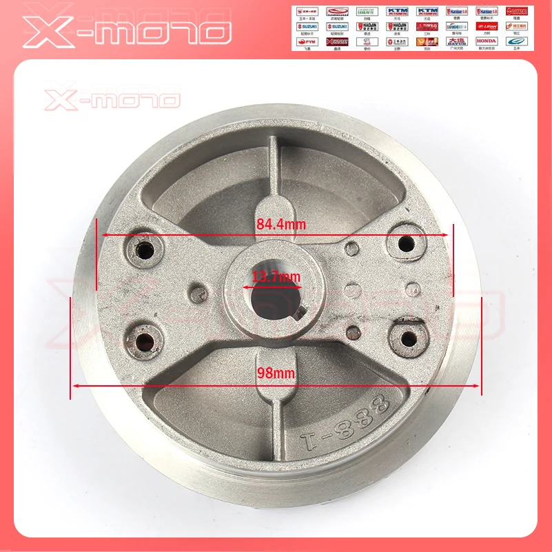 Mini Moto Recoil older Pull Starter Flywheel For 2 Stroke 47cc 49cc Engine parts Pocket Bike Chinese Dirt Quad ATV Crosser