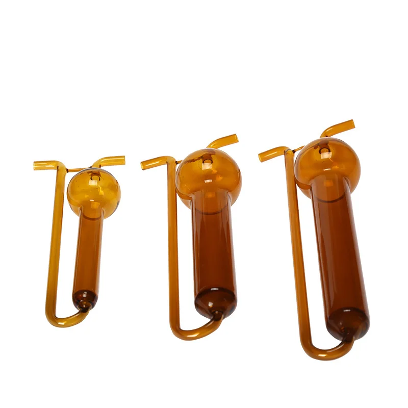 10-75ml Lab Brown Glass Porous Absorbing Tube U-shape Gas Sampling Bottle Ware