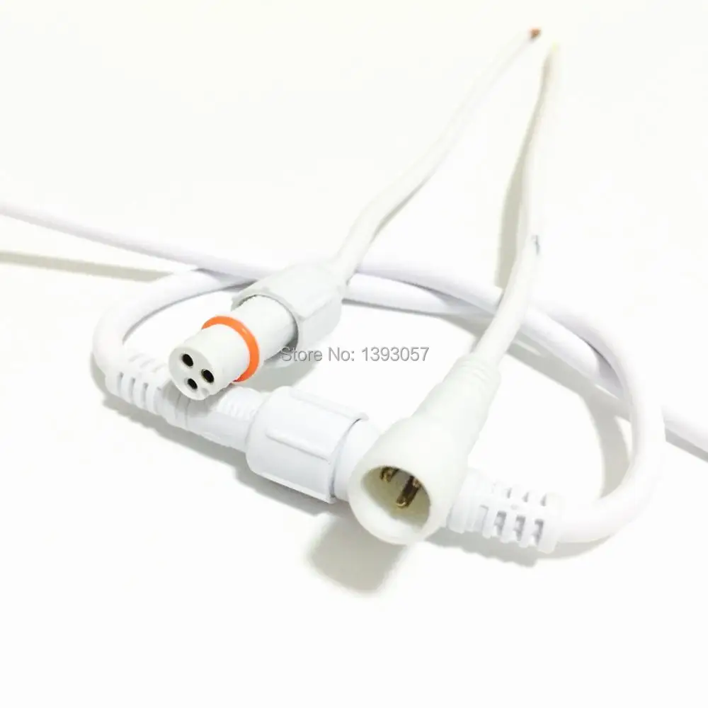 

5-10pcs 3Core 3 Pin Waterproof Connector Cable 3x0.3mm White Black Male and Female Plug IP68 LED Connector