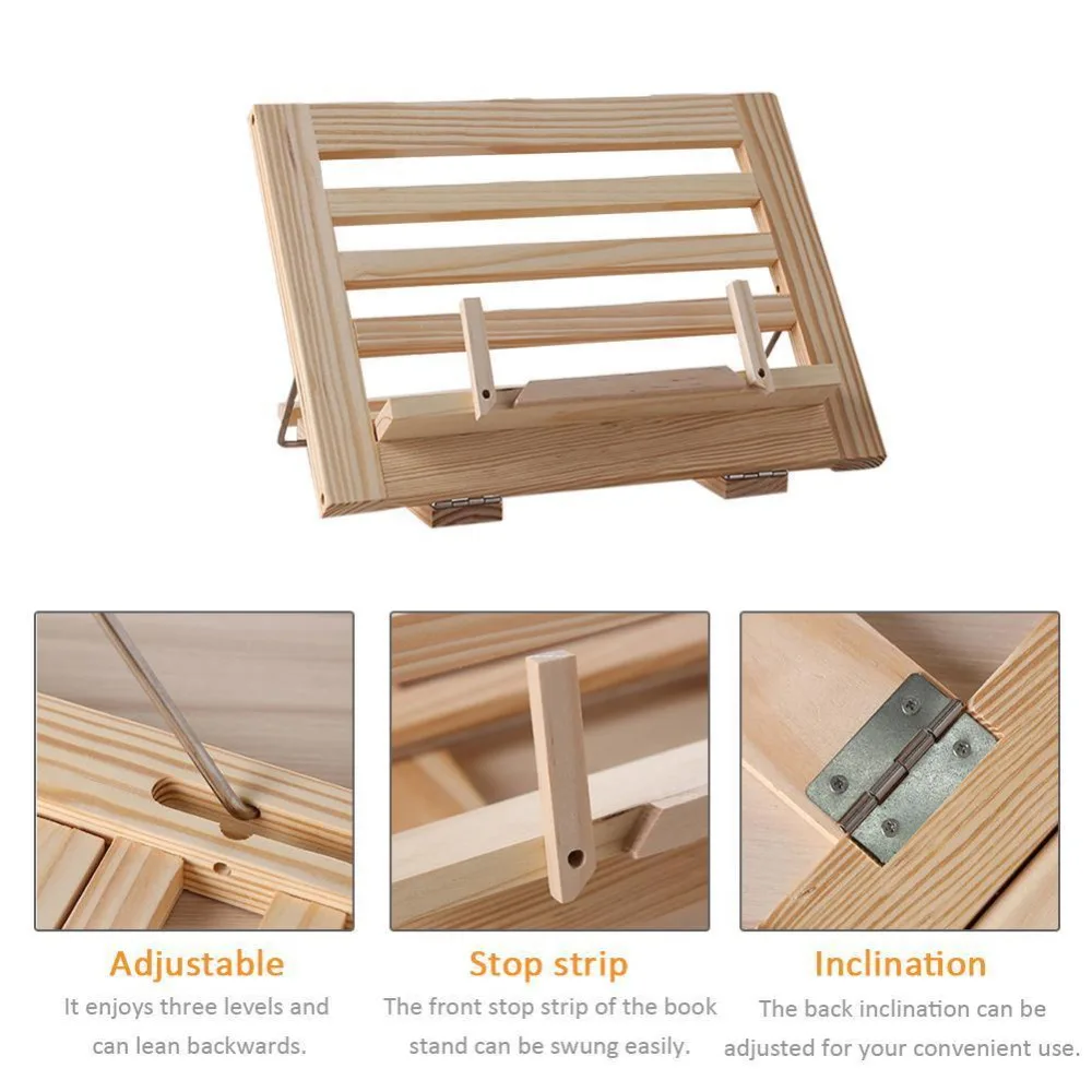

Extra-Large Wooden Bookrack Table Easel & Cookbook Holder