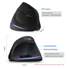 F35 Wireless Vertical Mouse 2.4G #4