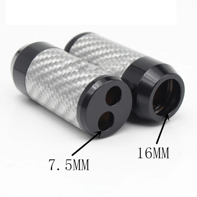 HiFi Carbon Fiber Y Splitter Speaker Audio Power Cables Wire Adapter DIY Stereo Earphone Connector Aluminum Alloy Splitter