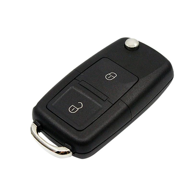 HAUSNN 2 Buttons Remote Flip Folding Car Key Shell for VW Volkswagen MK4 Bora Golf 4 5 6 Passat Polo Bora Touran Key Case