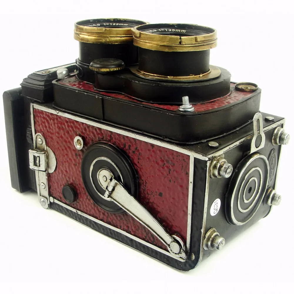 Antique classical camera model retro vintage wrought handmade metal crafts for home/pub/cafe decoration or birthday gift