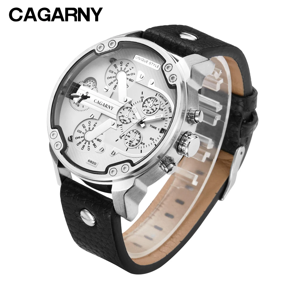 

Cagarny 6820 Classic Mens Wrist Watches Man Luxury Brand Genuine Leather Strap Quartz Watch Men Male Clock Sports zegarek meski