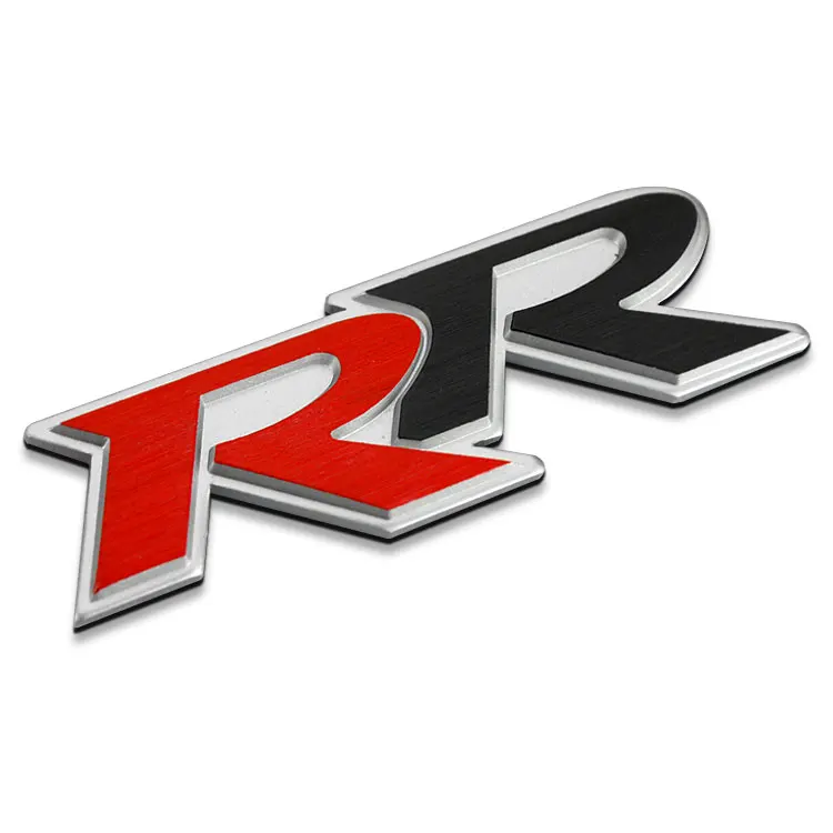 

1 PCS 3D Personalized modified RR emblem logo RR rear badge decoration car stickers for Civic Car Styling