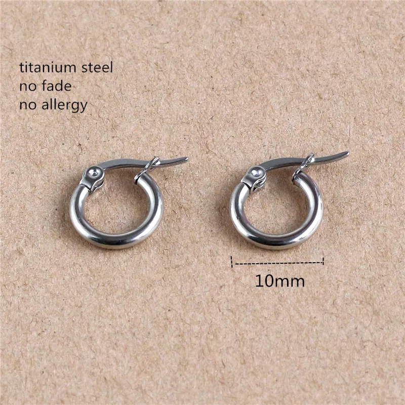 12mm 15/30 316L Edelstahl Kreisohrringe - Vakuumbeschichtet, kein Verblassen, antiallergischer Schmuck – Detail 3