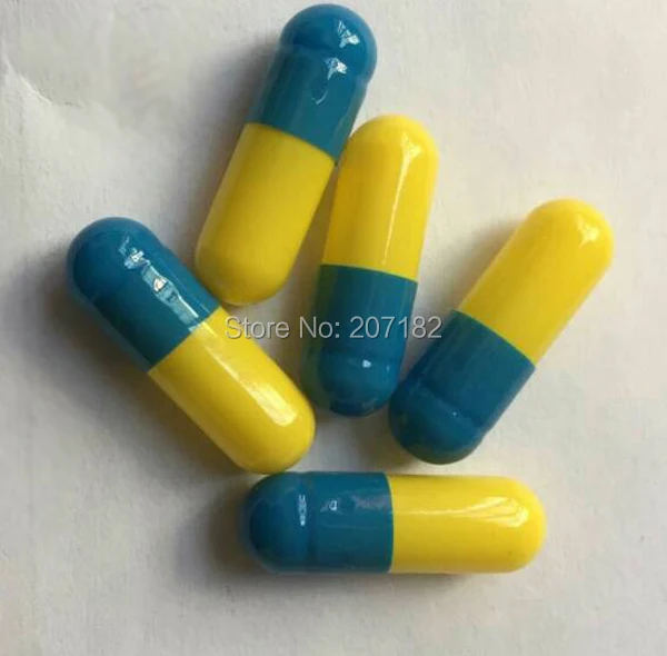 

(10,000pcs/pack) Size 1 Blue/Yellow Color Capsule, Gelatin Empty Capsule 1#---Joined and Separated Available