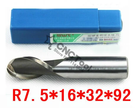 

Бесплатная доставка 2 шт. R7.5 высокоскоростной фрезерный стальной резак, белый стальной резак с прямым хвостовиком, фреза из сплава R