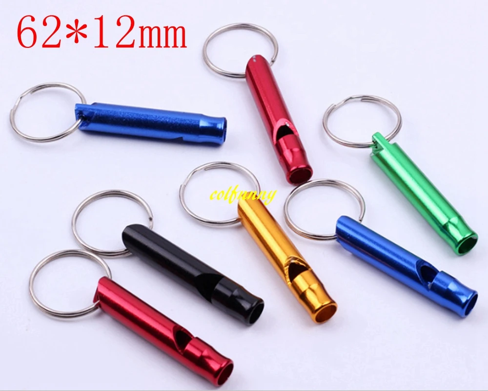 

500pcs/lot Fast shipping 62mm Aluminum Dog Whistle Keychain Pet Training Whistle Outdoor survival whistles Can Customize logo