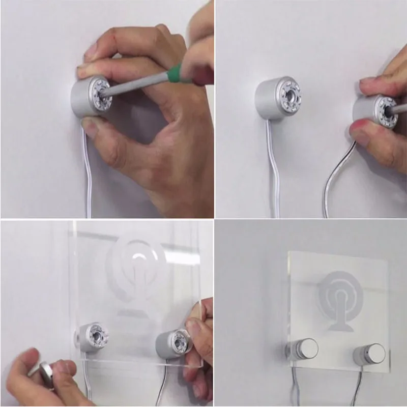 مصباح حائط LED ، مثبت لولبي ، مثبت من سبائك الألومنيوم ، لافتات أكريليك ، رمز الإعلان ، خطاف مسمار