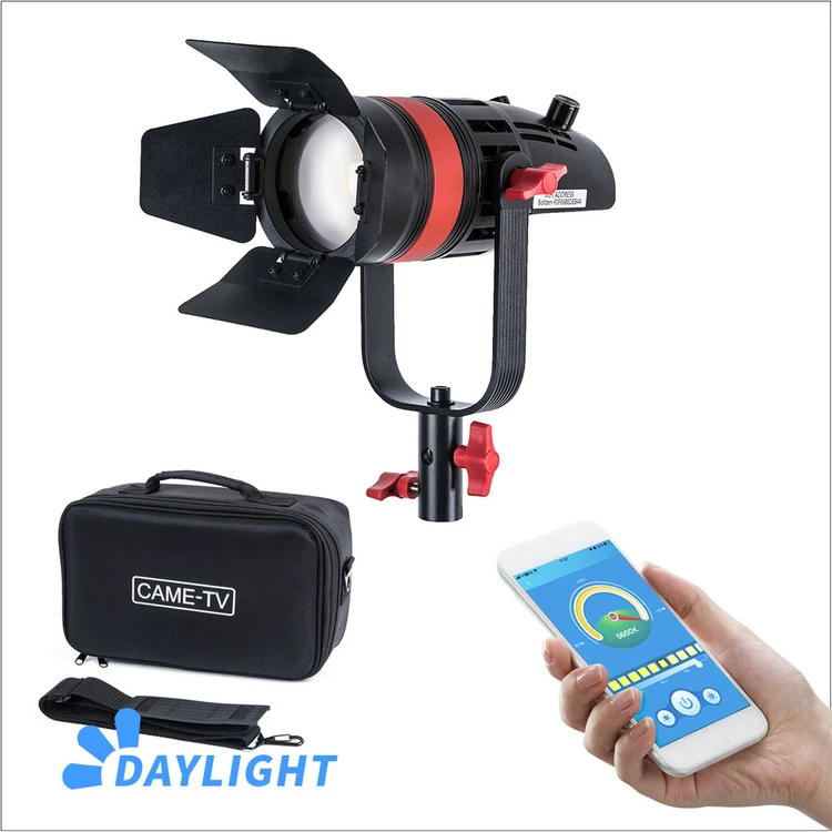 1 Pc CAME-TV Q-55W Boltzen 55w 21000 lux/1m MARK II  High Output Fresnel Focusable LED Daylight With Bag Led video light