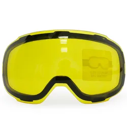 Original Yellow Graced Magnetic Lens for ski goggles GOG-2181 anti-fog UV400 ski glasses snow goggles Night Skiing(Only Lens)