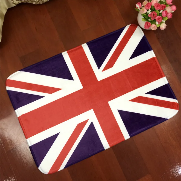 Floor Mats Anti Slip Mat Flag of the United States British flag Printed Pattern Carpet Rug for Bathroom Door Living Room