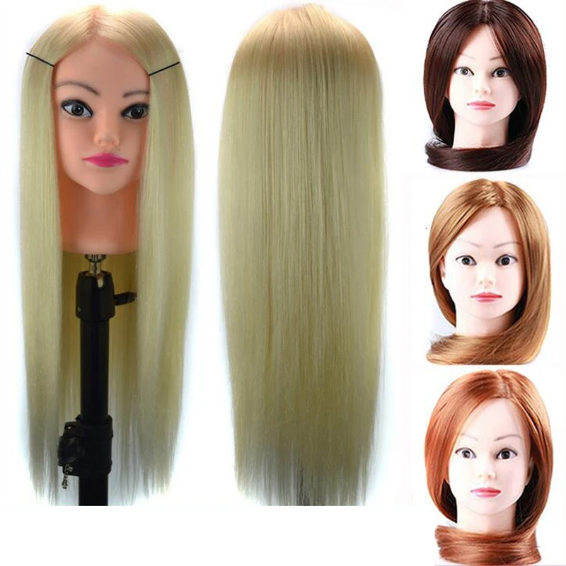 mixed hair Practice Hairdressing Training Head Mannequin training head