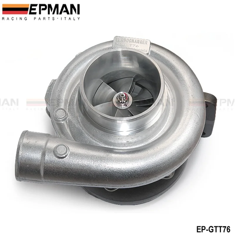 High Performance turbocharger T76 compressor A/R .80 turbine housing A/R.81 Oil 1000hp T4 V-Band Clamp  water cooling EP-GTT76