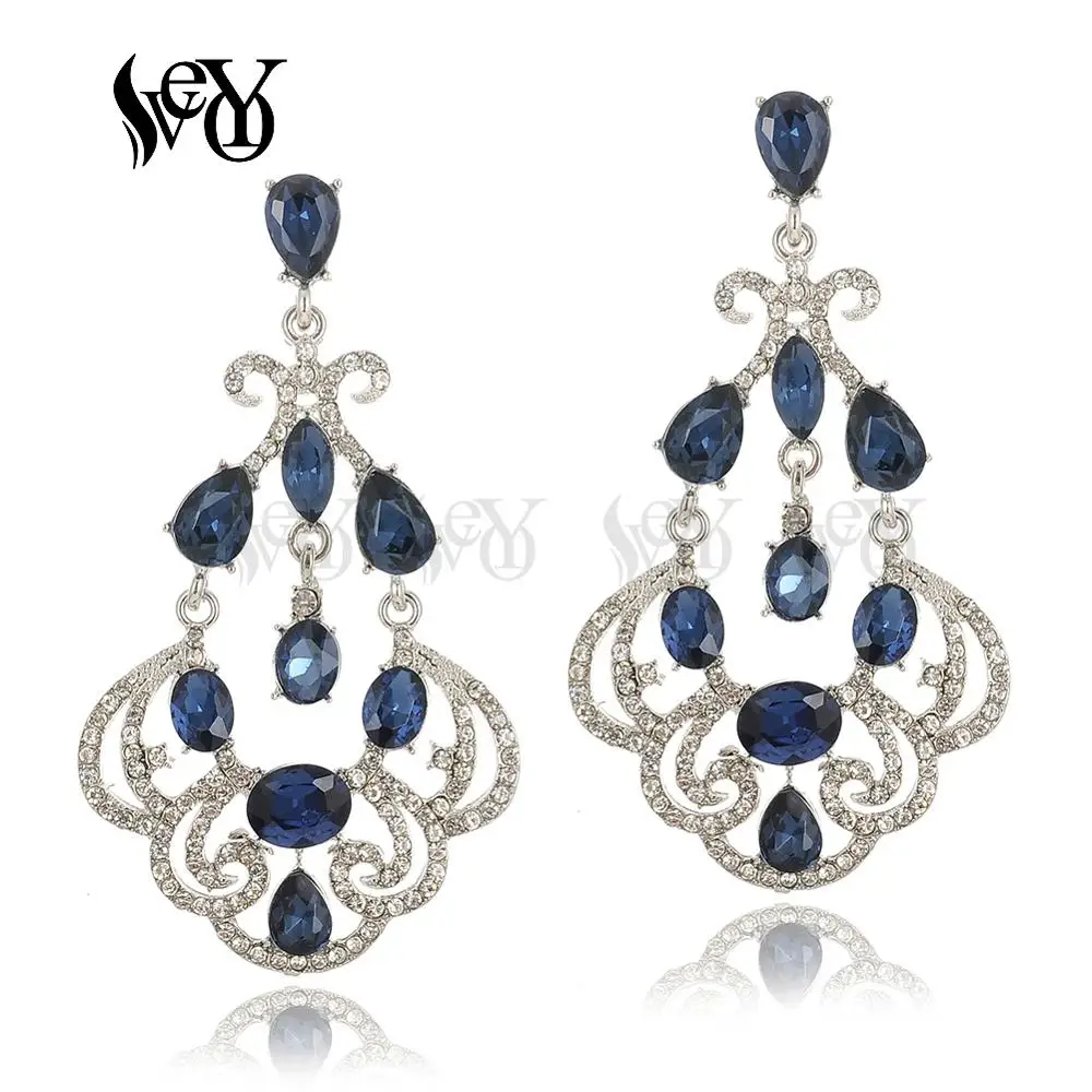 VEYO Vintage Luxurious AAA Rhinestone Drop Crystal Earrings for Women Fashion Jewelry Free shipping