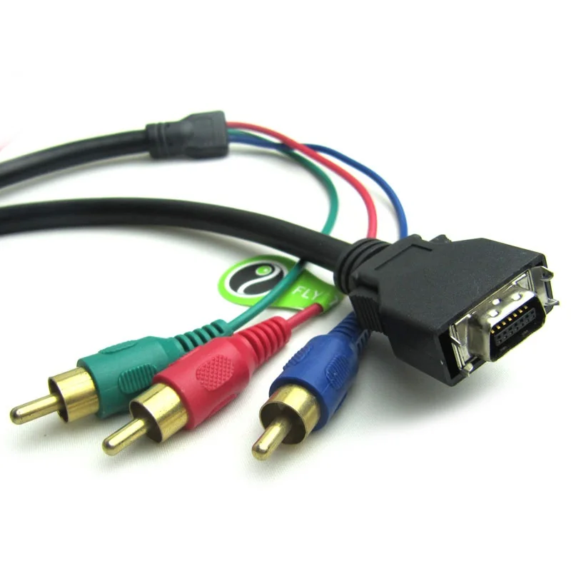 CN14P D-Terminal 14 Pin To 3RCA3AV 3RCA 3AV Video Adapter Cable Color Component Cable Conversion line 1m 1.5m