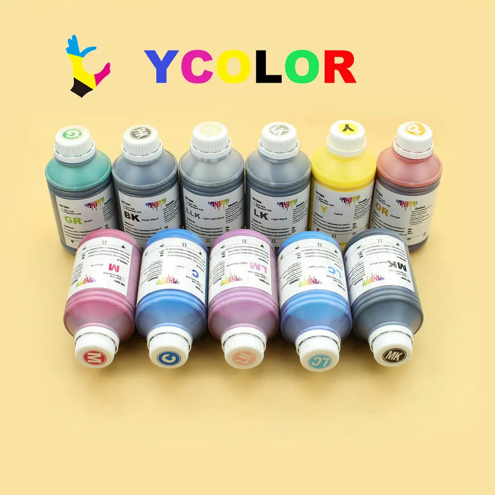 DGYCJLFP 500ml/butelka 5 kolor/dużo kompatybilny Pigment tusz do Epson Stylus Pro 7900 9900 7910 9910 atrament pigmentowy