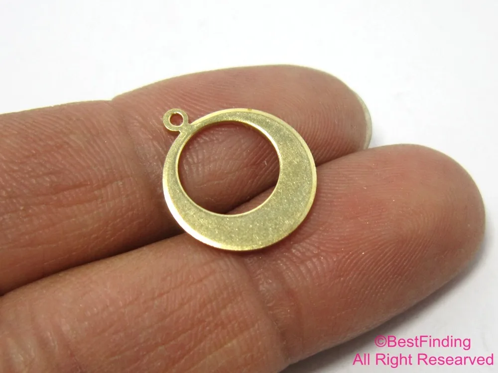 

30pcs Round Earring Charms, Circle Brass Findings,15mm, Necklace Pendant, Jewelry Making Supplies R321