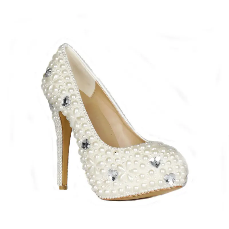 

Women Pumps Sexy High Heels Shoes Rhinestone Round head Patent leather 14CM Thin Heels Bling Wedding Shoes banquet