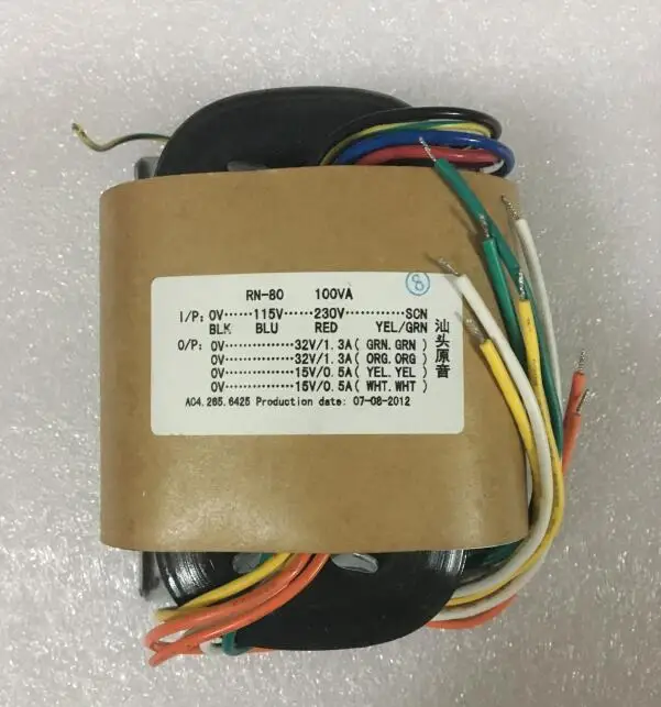 

100VA HIFI Amplifier R Type Transformer 20V(2.2A)*2+12V(0.5A)*2