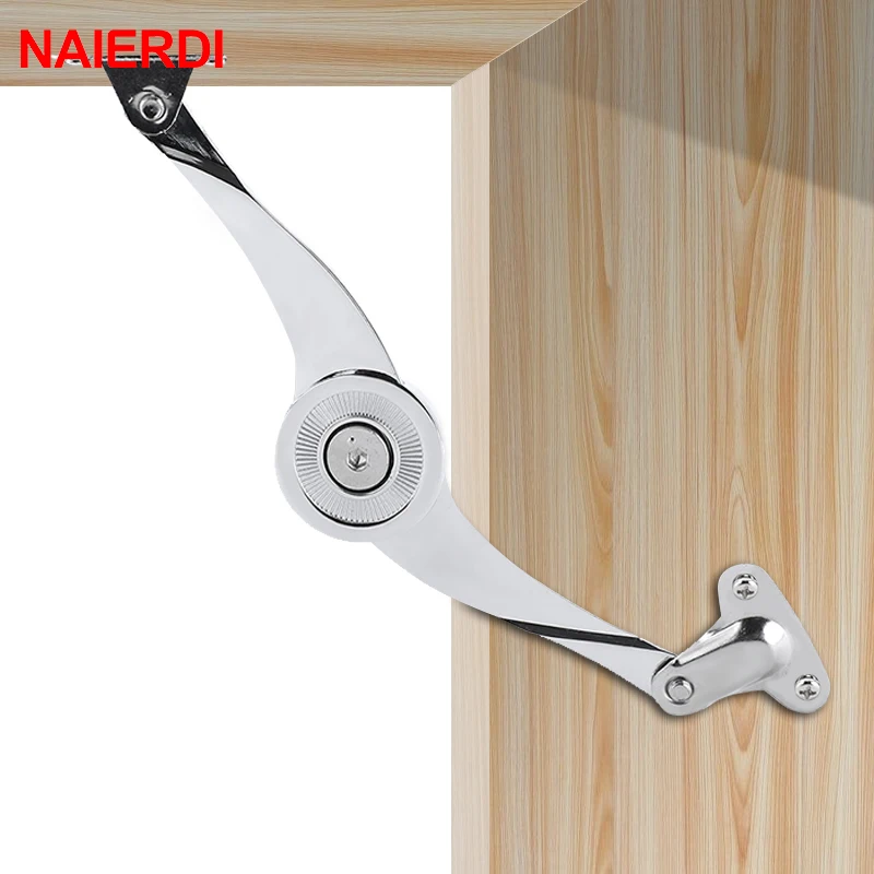 NAIERDI Hydraulic Randomly Stop Hinges Kitchen Cabinet Door Adjustable Polish Hinge Furniture Lift Up Flap Stay Support Hardware