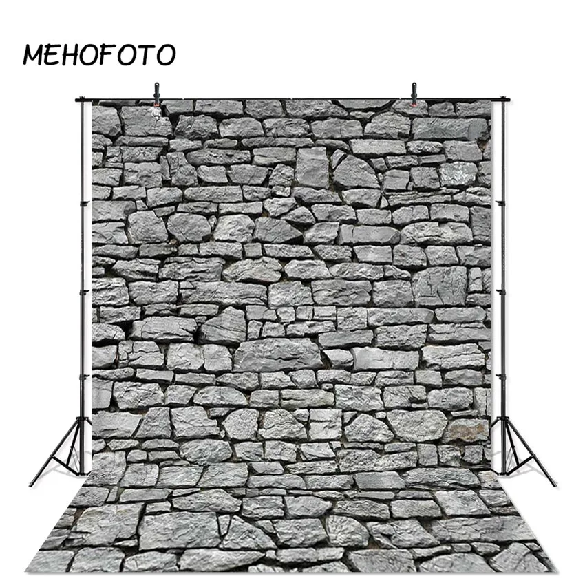 

Grey Stone Wall Backdrop Retro Portrait Photo Booth Backdrops Party Dertoration Wall Photography Background Studio