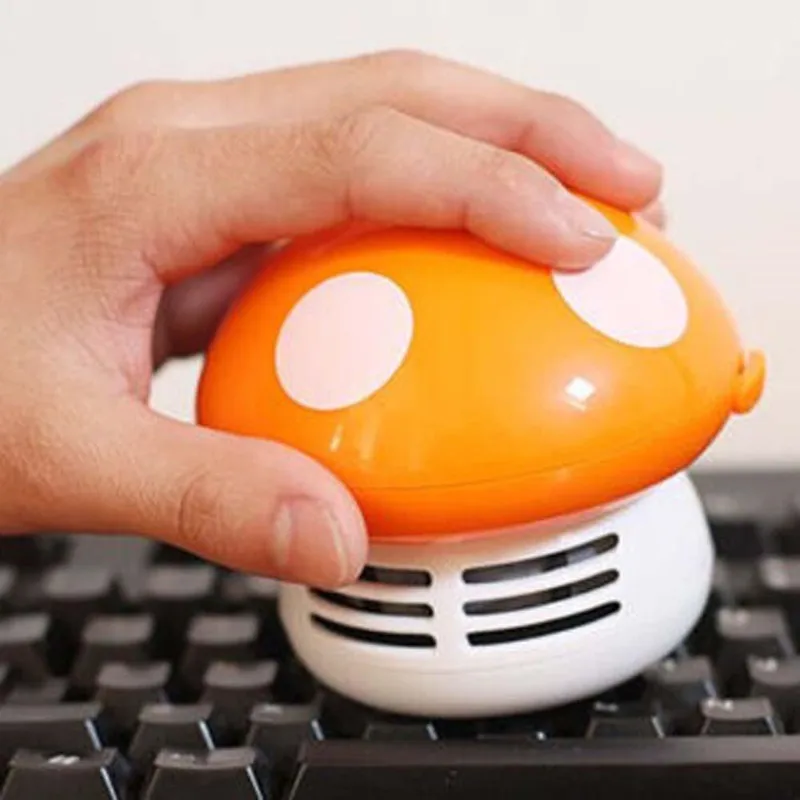 Mini Vacuum Cleaner 6 Colors Cute Mini Mushroom Corner Desk Table Dust Vacuum Cleaner For Car Home Computer Sweeper