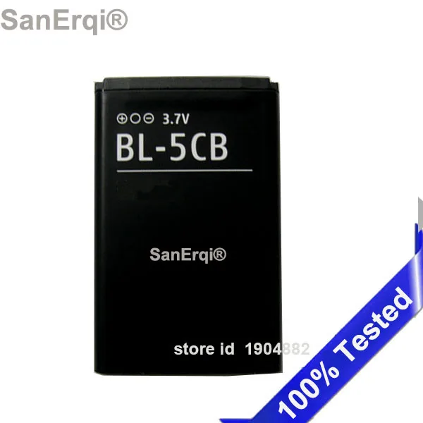 

10pcs BL-5CB Battery For nokia 1000/1010/1100/1108/1110/1111/1112/1116/2730/1616/1800 Battery BL-5CB BL 5CB Battery SanErqi