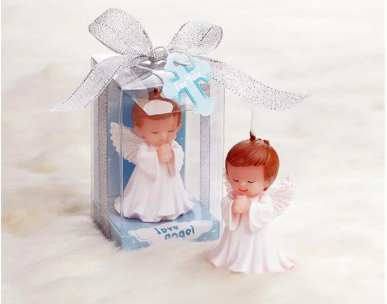 100pcs Wedding Favors and Gifts for guests Baby shower Birthday Party Angel Candles for cake Souvenirs decorations Supplies