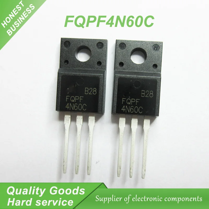 10pcs FQPF4N60C  4N60C FQPF4N60  MOSFET 600V TO-220F N-Channel new original