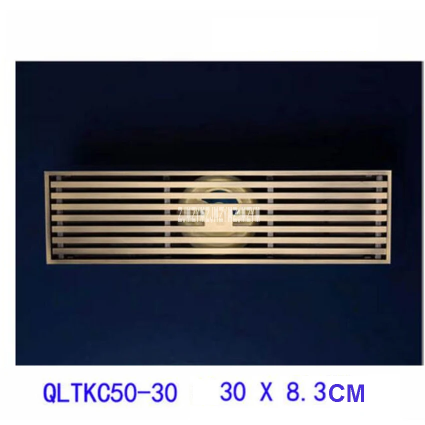 JLTKC50-30 chuveiro dreno de assoalho 30*8.3cm retangular anti-odor resíduos dreno de assoalho do banheiro doméstico filtro de drenagem de chuveiro de água