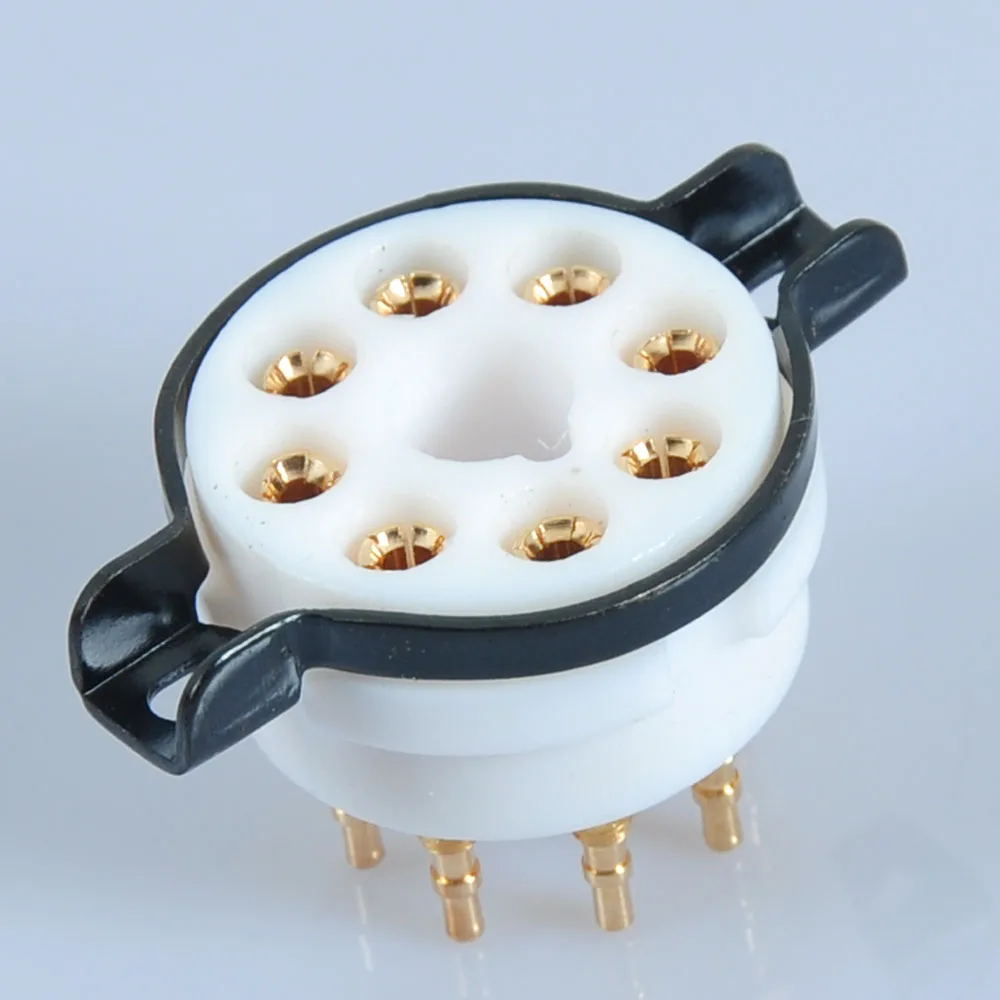 

1pc Gold Plated Ceramic Teflons Base 8Pin Tube Socket EL34 KT88 6SN7 6550 Tube Amplifier Parts