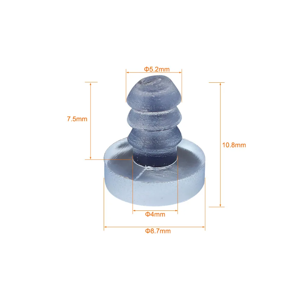 Uxcell 30pcs 5x8mm Rubber Anticollision Embedded Soft Stem Bumpers Screw Hole Plugs for Cabinet Doors and Drawers