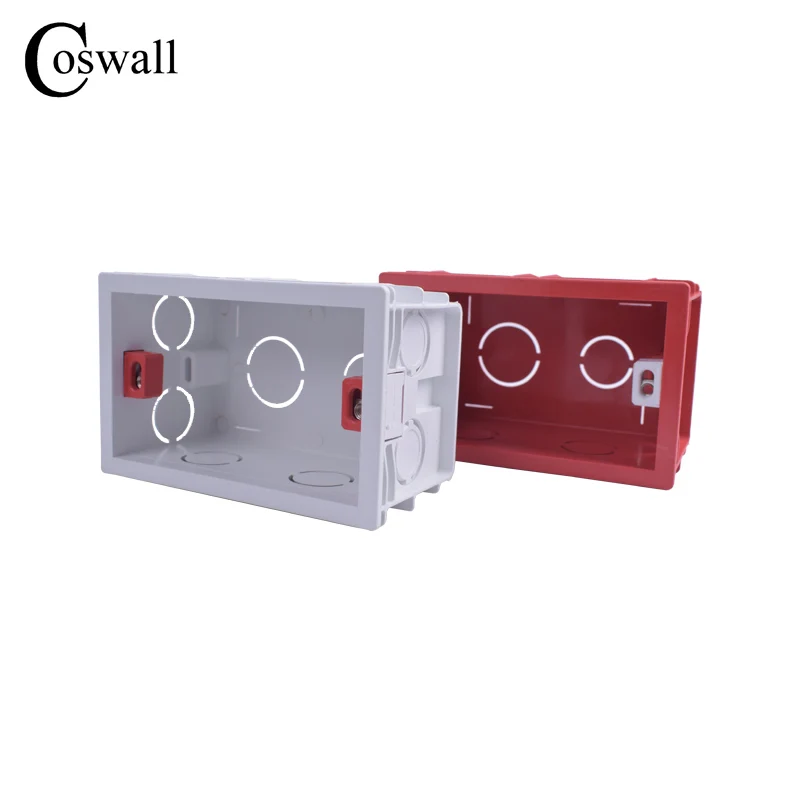 Coswall Super Quality 101mm*67mm US Standard Internal Mounting Box Back Cassette for 118mm*72mm Standard Wall Switch and Socket