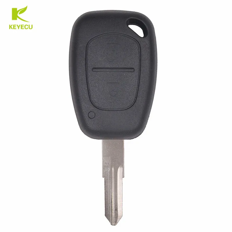 KEYECU-mando a distancia sin cortar, 2 botones, 433MHz, PCF7946, para Renault Kangoo 2003-2008