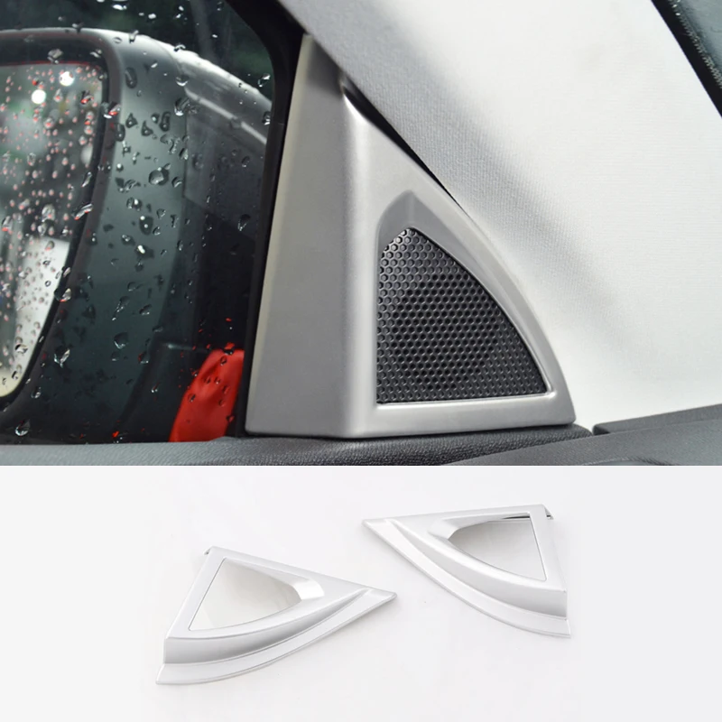 Car stickers ABS Chromium A pillar speaker stereo decoration for For 2017 2018 Peugeot 3008 5008 Accessories