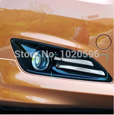 4pcs/set Car Front Fog Lamp Refitting Strips ABS Chrome Quality Sticker For Ford Fiesta MK7 Accessories