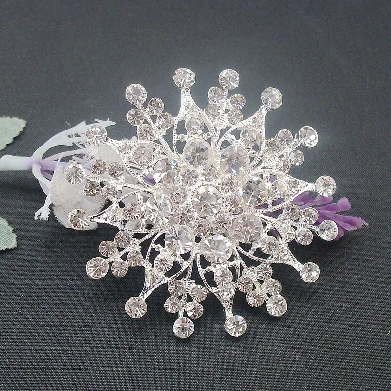 Women Brooch Elegant Vintage Rhinestone Snowflake Flower Style Pin Brooch for Women Sparkling Star New Fashion  Item No.: BH7519