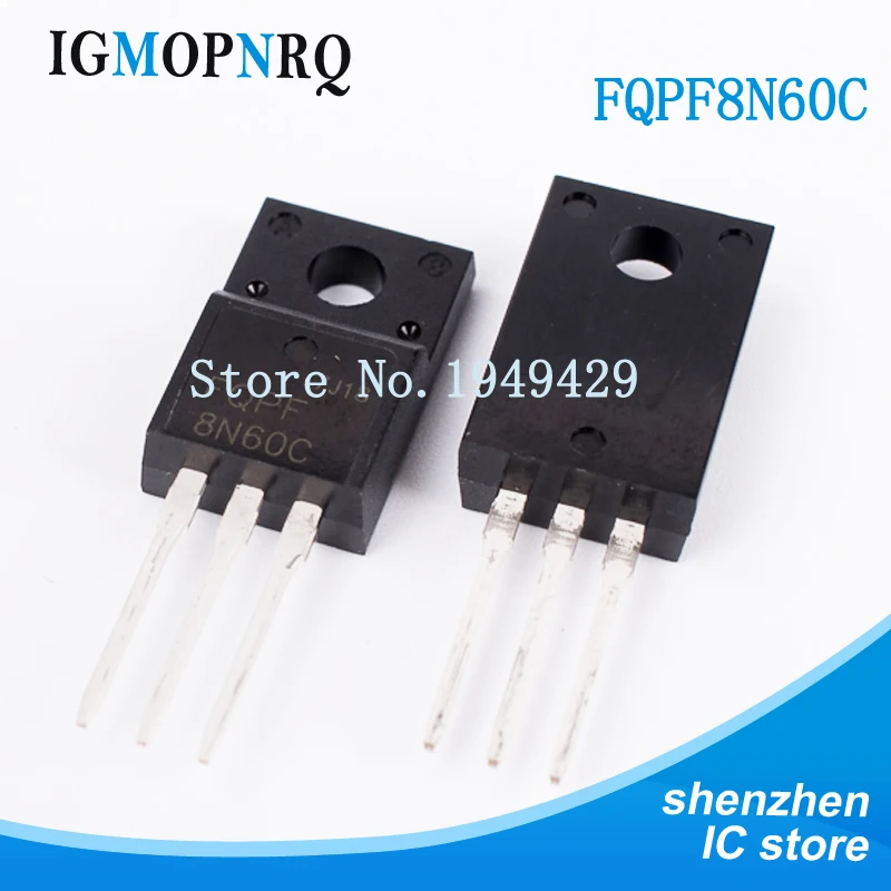 10PCS/lot FQPF8N60C TO-220 8N60C 8N60 MOSFET 600V N-Ch Q-FET advance C-Series New