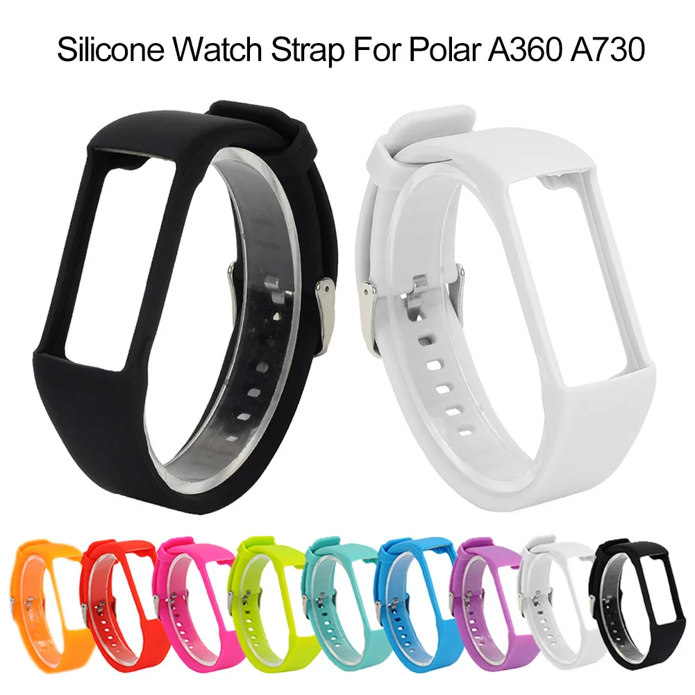 สายคล้องคอซิลิโคนสำหรับ Polar A360 A370 GPS นาฬิกากําไลสายคล้องสายรัดข้อมือสมาร์ทวอท์ชสำหรับผู้ชายผู้หญิงสีดำ