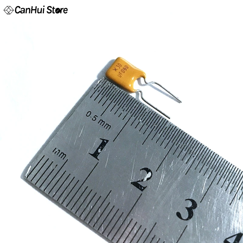 10PCS/lot Self Recovery Fuse RUEF090 UF090 30V 0.9A PPTC X30 UF090 DIP Resettable Fuse 0.9A 30V PTC Resettable Fuses