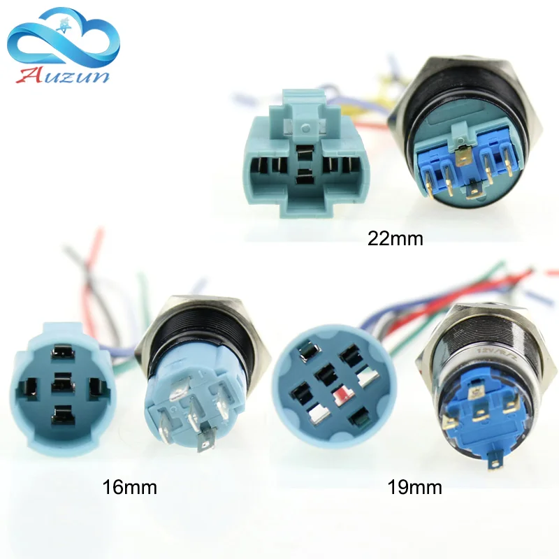 

Металлический кнопочный выключатель 16/19/22 мм, базовый кнопочный выключатель, специальная базовая линия, длина 150 мм