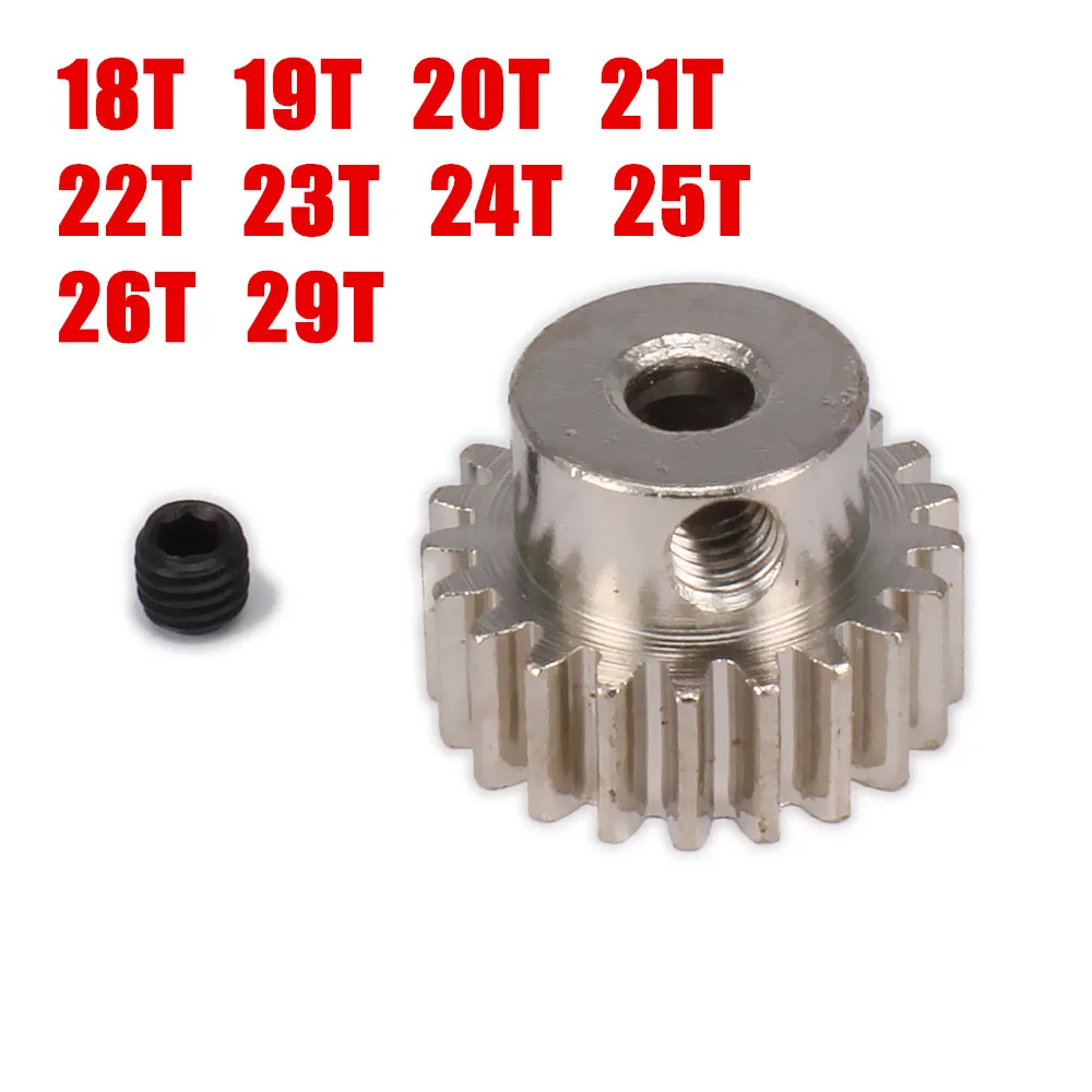 Tooth Teeth Pinion Gears HSP 1:10 18T 19T 20T 21T 22T 23T 24T 25T 26T 29T for RC Car 0.6 Aperture 3.175 mm Parts HPI Speed Axial