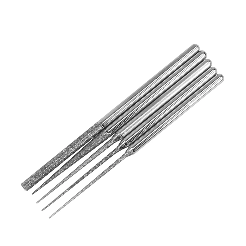 Mini Drill Diamond Grinding Head 3mm Shank Bur Bit Set Grinding Tool For Glass Ceramics Tile Metals Grind 5pcs image 2