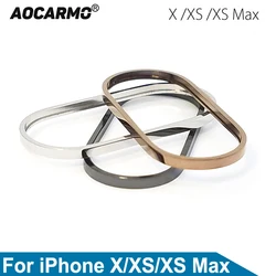 Aocarmo Metallic Metal Back Camera Outer Lens Frame Ring Replacement For iPhone X/ XS /XS Max Space Grey/Silver/Gold