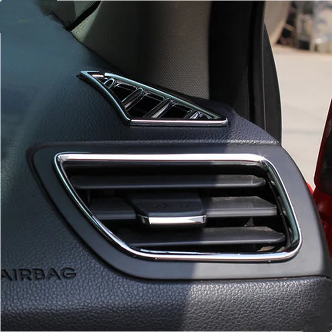 7pcs/set Car styling ABS Chrome Car Air Vent cover trim Decoration frame Fit For KIA RIO K2 2011-2016,car accessories