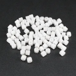Uxcell 100Pcs OD5.5mm 9 Teeth Plastic Gear Modulus Aperture 2mm for DIY Car Robot Model Motor Toy Accessories 092A